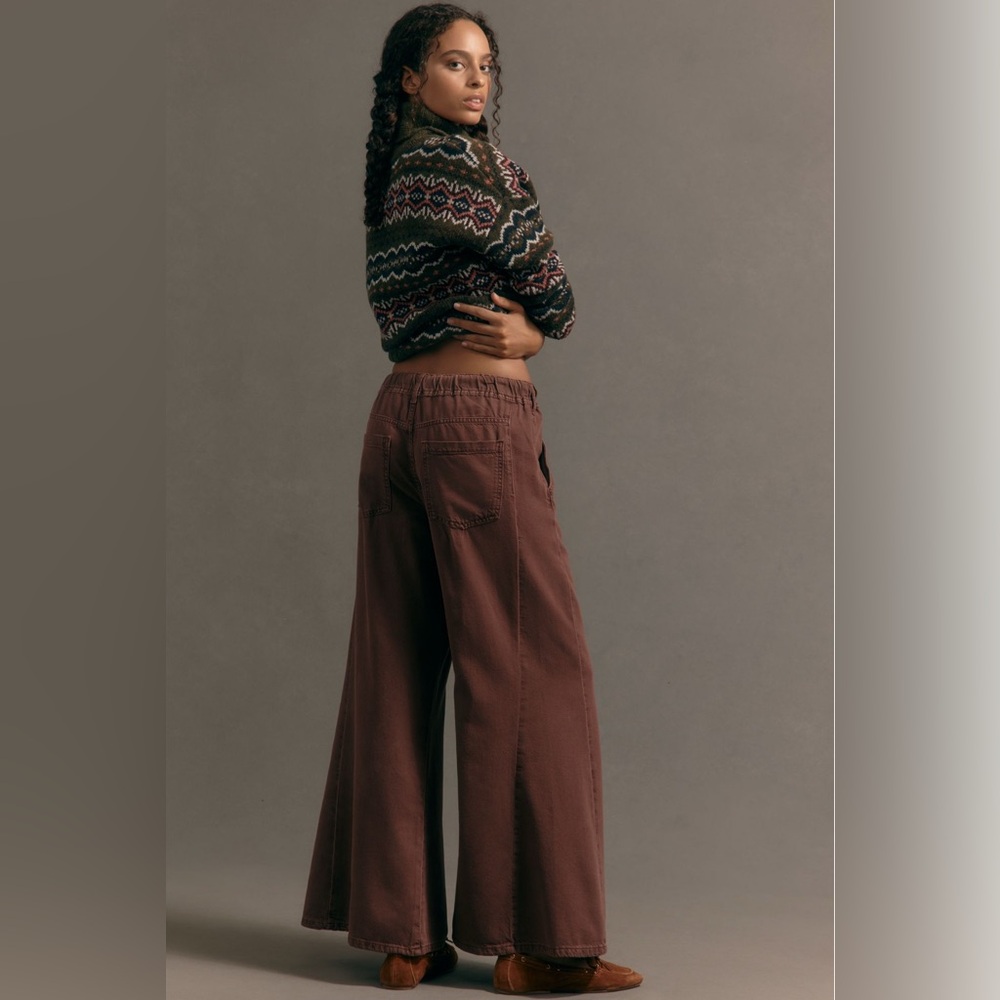 Anthropologie Adi Pull-On Mid-Rise Flare Pant by Pilcro - Picture 3 of 4